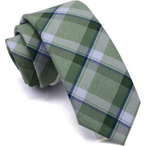 Mens Plaid Striped Tie 2.8 Inch Tartan Dress Necktie Slim Fit Gift Box